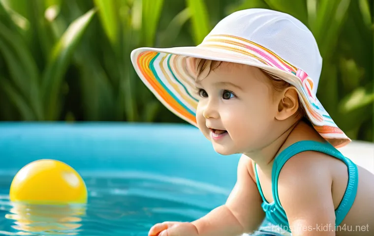 유아용 비치웨어 스타일 - **Prompt 1: Dynamic Beach Fun with UPF 50+ Protection**
    Create an image of a vibrant, sunny beac...