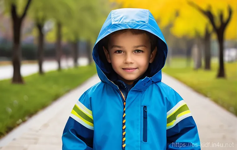 유아용 우비 스타일 - **Eco-Conscious Explorer with Functional Accessories**
    A thoughtful child, around 7 years old, d...